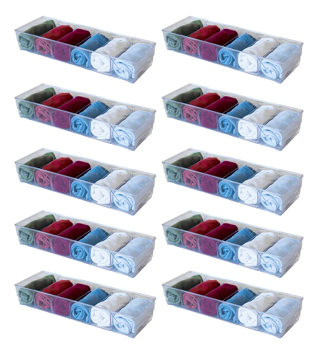 10 Colmeia Organizadora Acrílico Amobox 6 Divisores 35cm